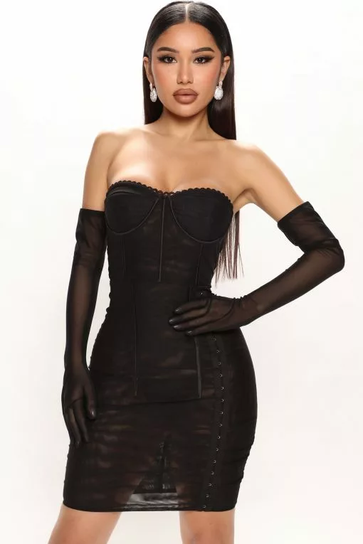 Fashion Nova Kiara Mesh Mini Dress Set - Black -Fashion Nova Dresses Shop 06 09 22Studio2 SN KP 11 06 08 10 74812E Black 0099 EH
