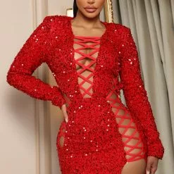 Fashion Nova Pop Champagne Sequin Maxi Dress - Red -Fashion Nova Dresses Shop 06 09 22Studio5 CE RL 14 45 38 28 DR2335 Red P 1422 EH