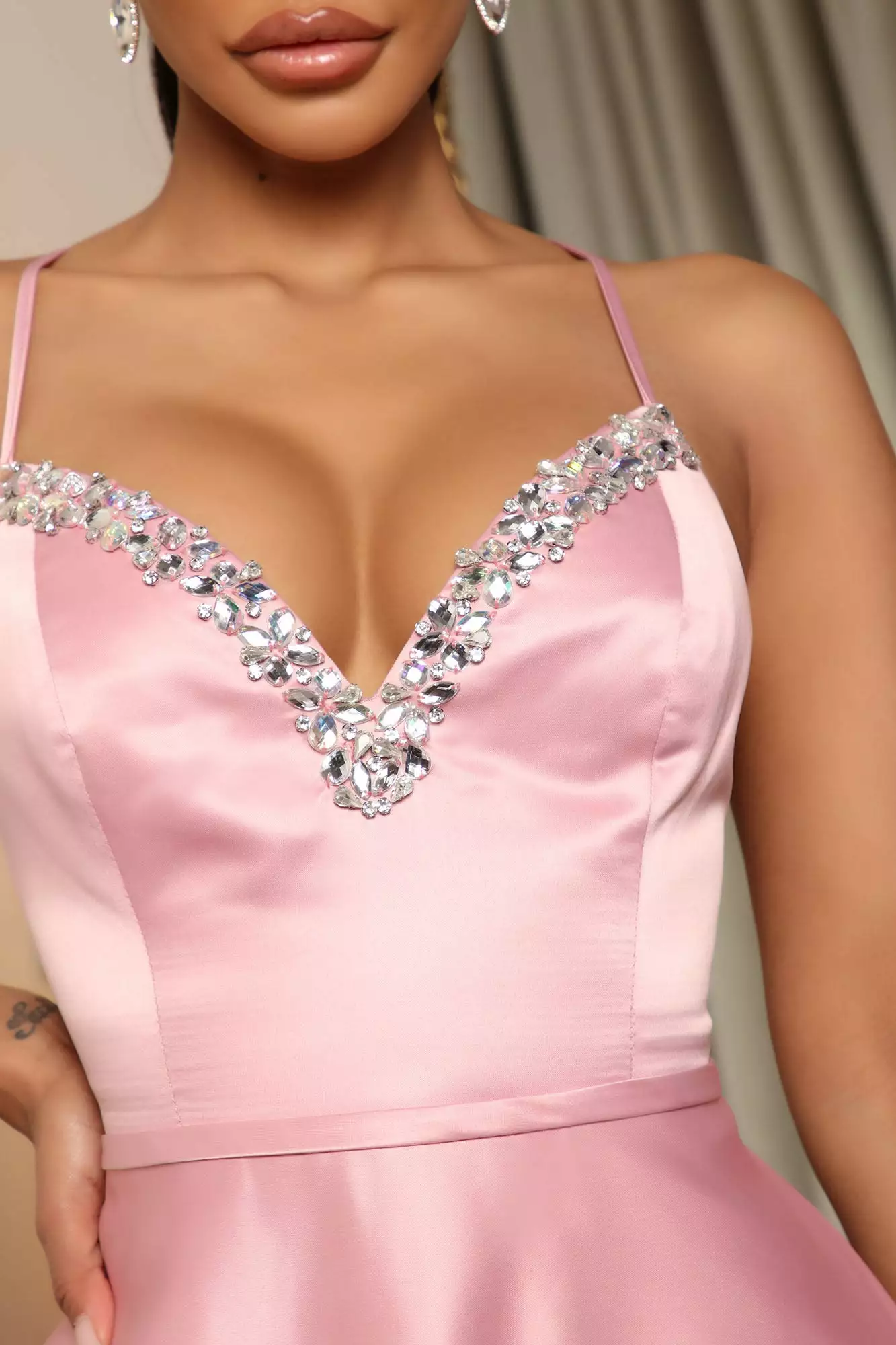 Fashion Nova Dreams Come True Satin Maxi Dress - Pink 5 Fashion Nova Dreams Come True Satin Maxi Dress - Pink - Image 3