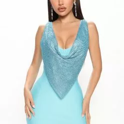 Fashion Nova New Visions Bandage Mini Dress - Aqua