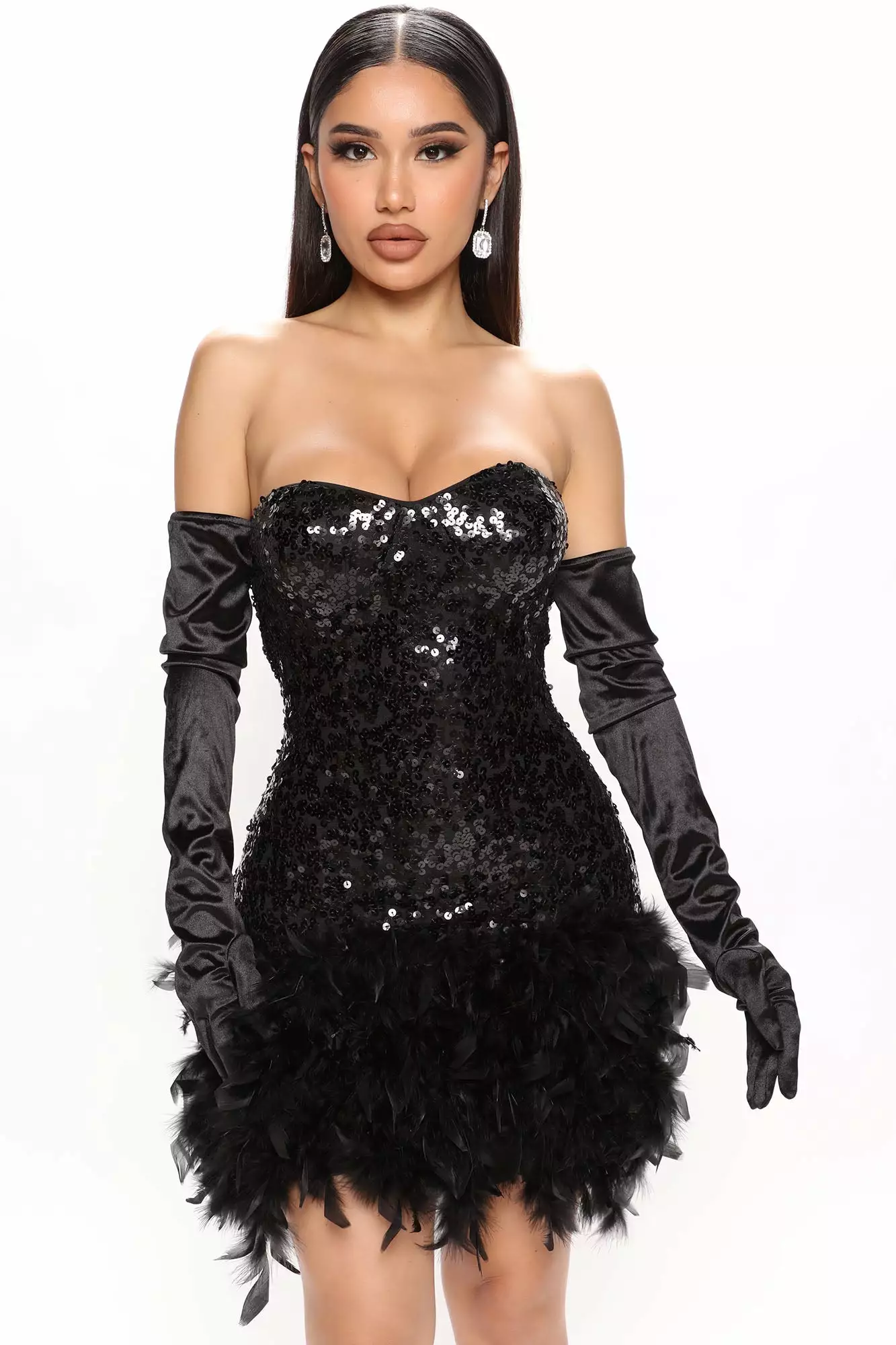 Fashion Nova Icon Behavior Sequin Mini Dress Set - Black 3 Fashion Nova Icon Behavior Sequin Mini Dress Set - Black