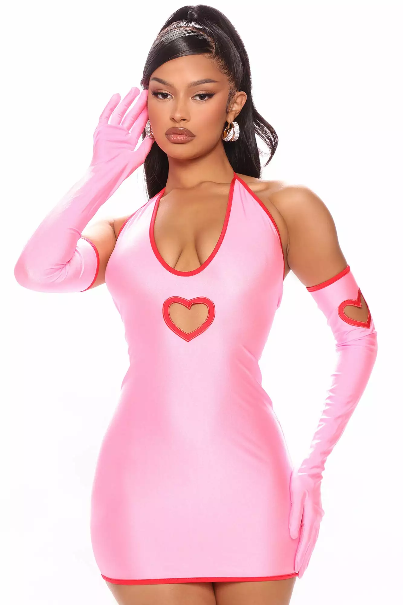 Fashion Nova Love Always Mini Dress Set - Pink/combo 4 Fashion Nova Love Always Mini Dress Set - Pink/combo - Image 2