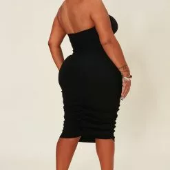 Fashion Nova Roxy Ruched Snatched Dress - Black 17 Fashion Nova Roxy Ruched Snatched Dress - Black -Fashion Nova Dresses Shop 06 13 22Studio5 RT KJ 10 21 47 3 D1637FN Black 1295 PLUS PB