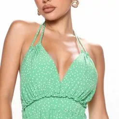 Fashion Nova Brunch Mood Polka Dot Mini Dress - Green/combo -Fashion Nova Dresses Shop 06 14 22Studio2 ME RL 10 07 02 10 HF22C734 Greencombo PR 1252 PB