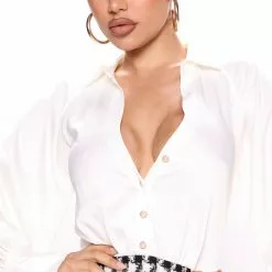 Fashion Nova Office Babe Mini Dress - White/Black -Fashion Nova Dresses Shop 06 14 22Studio2 ME RL 15 19 09 65 3244SSK WhiteBlack 1708 EH