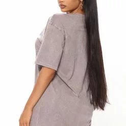 Fashion Nova Let's Get Rowdy Short Sleeve Mini Dress - Brown -Fashion Nova Dresses Shop 06 14 22Studio4 RT AJ 11 47 26 14 SB7842 Brown 1223 SG