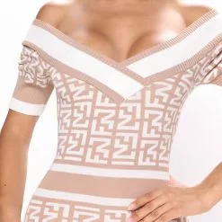 Fashion Nova FN Amazing Knit Dress - Taupe/combo -Fashion Nova Dresses Shop 06 16 22Studio2 ME KP 09 35 27 9 SBD275B Taupecombo 0421 JB