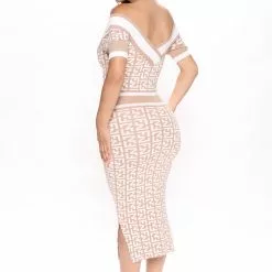Fashion Nova FN Amazing Knit Dress - Taupe/combo -Fashion Nova Dresses Shop 06 16 22Studio2 ME KP 09 35 39 9 SBD275B Taupecombo 0423 JB