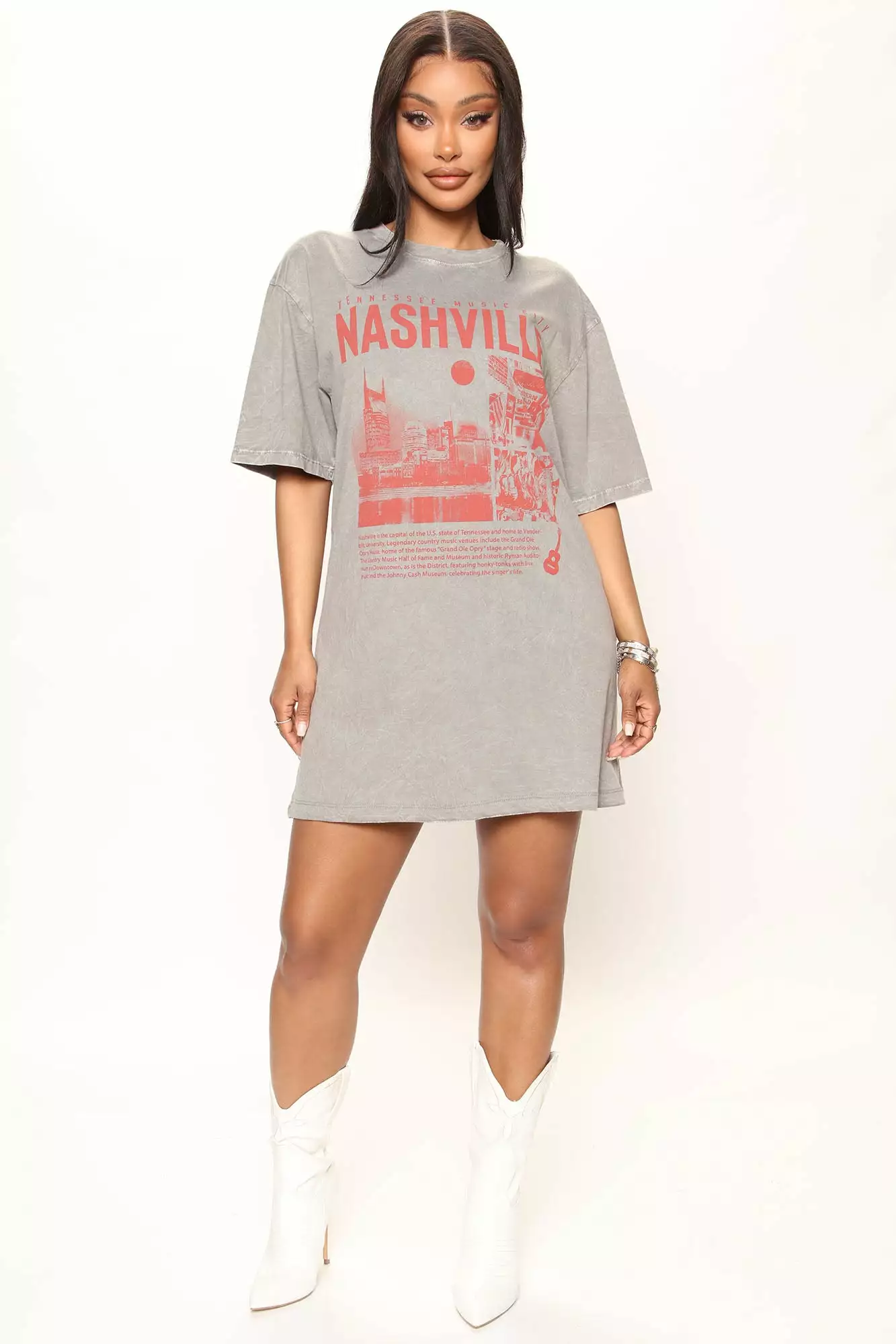 Fashion Nova Nashville Washed T-shirt Dress - Taupe 4 Fashion Nova Nashville Washed T-shirt Dress - Taupe - Image 2