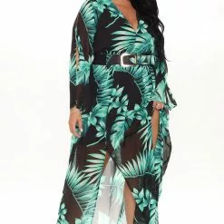 Fashion Nova Tropical Bestie Maxi Dress - Black/Green 14 Fashion Nova Tropical Bestie Maxi Dress - Black/Green -Fashion Nova Dresses Shop 06 18 21Studio1 DM TB 11 44 08 36 DM1930 BlackGreen 10632 PLUS RG