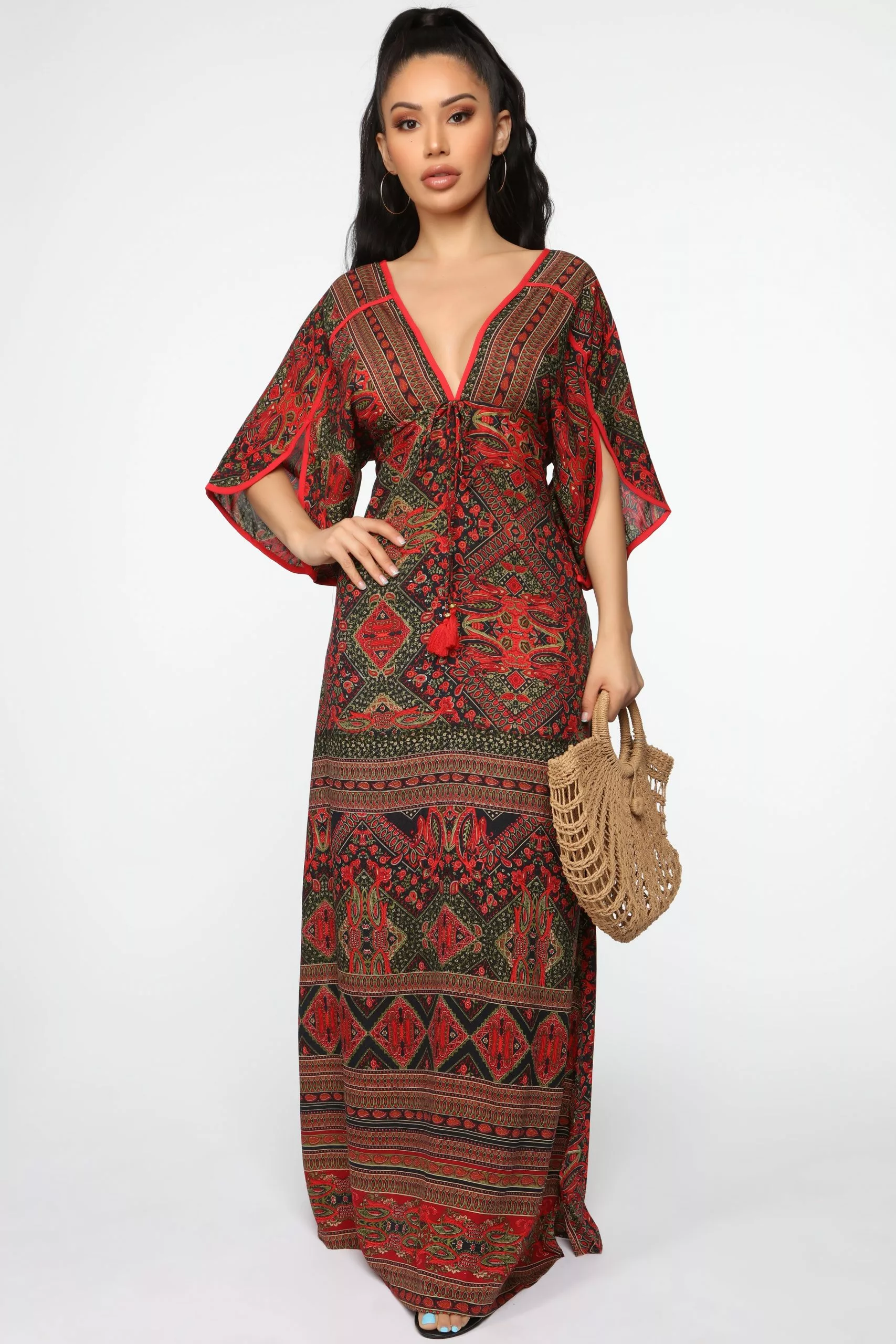 Fashion Nova Thinking Of You Maxi Dress - Olive/Combo 3 Fashion Nova Thinking Of You Maxi Dress - Olive/Combo