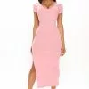 Fashion Nova Juniper Ribbed Midi Dress - Pink -Fashion Nova Dresses Shop 06 20 22Studio1 RT DJ 14 05 12 6 DB3043 Pink 2302 EH