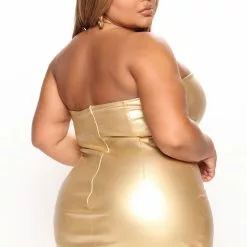 Fashion Nova Aria Metallic Mini Dress - Gold -Fashion Nova Dresses Shop 06 22 22Studio2 CE AC 12 06 01 20 DI7684 Gold P 0868 PLUS JB