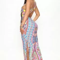 Fashion Nova Jadine Printed Maxi Dress - Blue/combo -Fashion Nova Dresses Shop 06 22 22Studio3 RM RL 12 18 04 16 IDC389BREP BlueCombo P 0118 SG