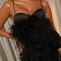 Fashion Nova Everything Expensive Feather Mini Dress - Black -Fashion Nova Dresses Shop 06 23 22Studio1 CE KP 14 33 53 26 GWZ441 Black P 1002 SG