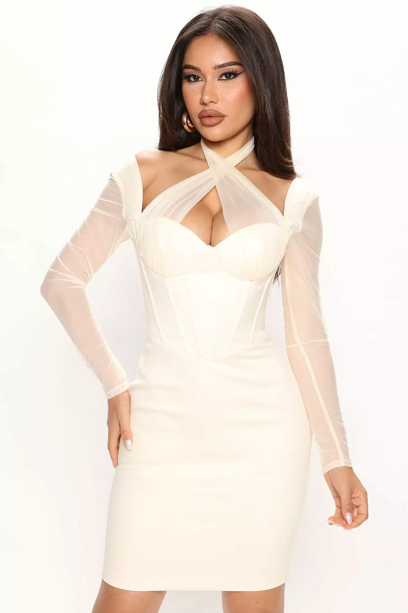 Fashion Nova Tracey Satin Corset Mini Dress - Ivory 3 Fashion Nova Tracey Satin Corset Mini Dress - Ivory