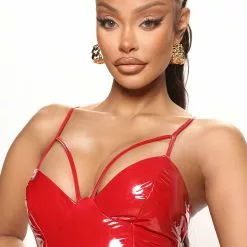 Fashion Nova She's A Baddie Latex Midi Dress - Red 13 Fashion Nova She's A Baddie Latex Midi Dress - Red -Fashion Nova Dresses Shop 06 24 22Studio3 ME RL 15 42 25 30 JD2590 Red 1476 JB