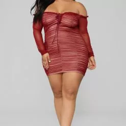Fashion Nova Maura Mesh Dress - Burgundy 20 Fashion Nova Maura Mesh Dress - Burgundy -Fashion Nova Dresses Shop 06 26 18 Studio1 15 04 35 NAA0001 Burgundy 4434 JD scaled