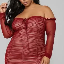 Fashion Nova Maura Mesh Dress - Burgundy 19 Fashion Nova Maura Mesh Dress - Burgundy -Fashion Nova Dresses Shop 06 26 18 Studio1 15 04 42 NAA0001 Burgundy 4437 JD scaled