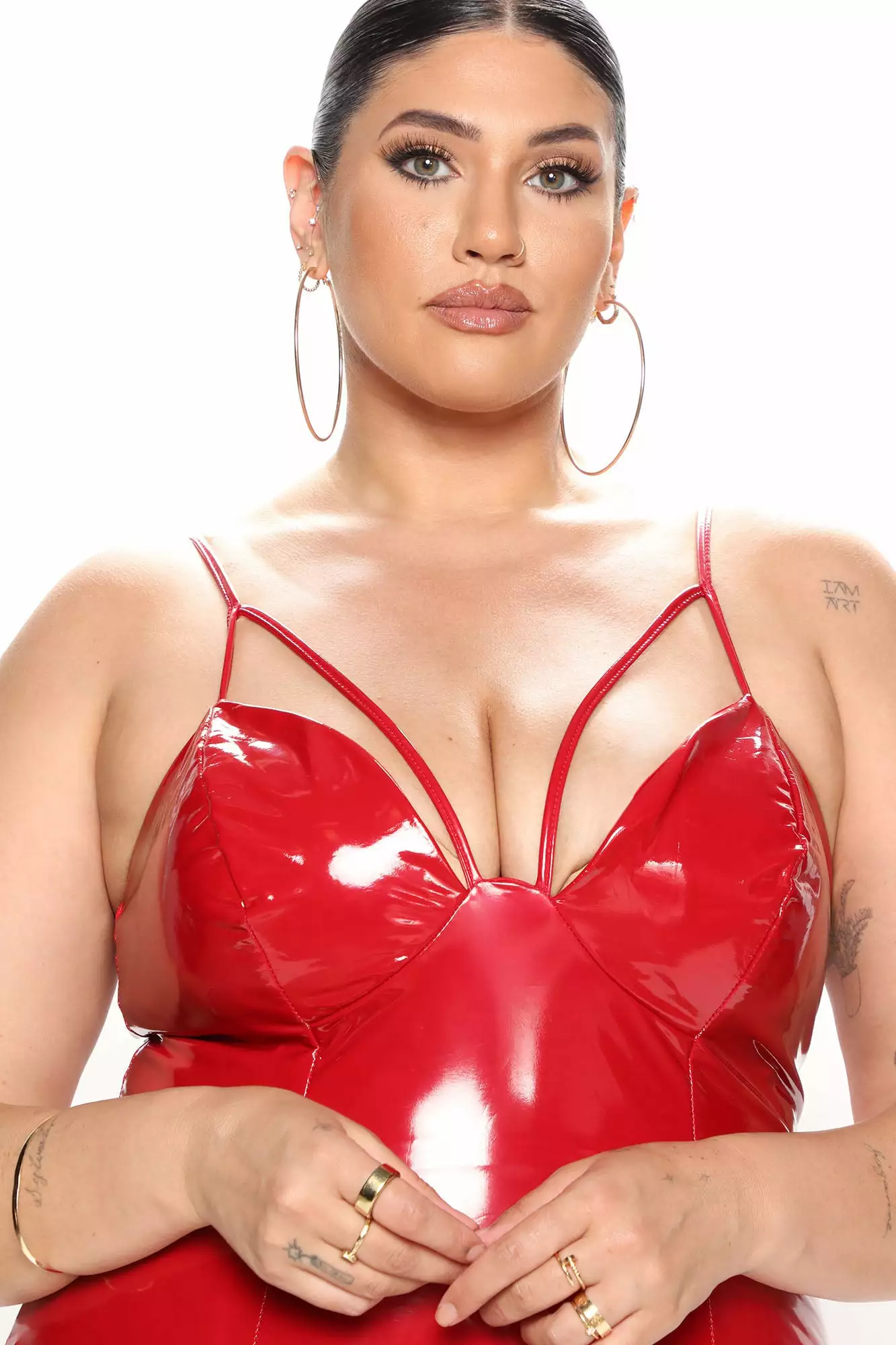 Fashion Nova She's A Baddie Latex Midi Dress - Red 10 Fashion Nova She's A Baddie Latex Midi Dress - Red - Image 8