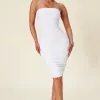 Fashion Nova Roxy Ruched Snatched Dress - White 1 Fashion Nova Roxy Ruched Snatched Dress - White -Fashion Nova Dresses Shop 06 27 22Studio5 ME RL 14 45 35 34 D1637FN White 0549 JB