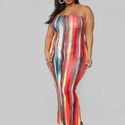 Fashion Nova Work Of Art Dress - Red/Multi -Fashion Nova Dresses Shop 06 28 18 Studio 1 13 07 56 D6463D Red 6184 AG scaled