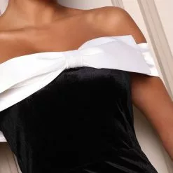 Fashion Nova Red Carpet Moment Velvet Maxi Dress - Black/White -Fashion Nova Dresses Shop 06 28 22Studio1 CE KP 10 24 18 14 751061 BlackWhite 1617 JB