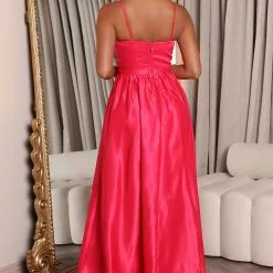 Fashion Nova Ana Satin Maxi Dress - Hot Pink -Fashion Nova Dresses Shop 06 28 22Studio1 CE KP 11 27 41 31 MF2466 HotPink P 1846 JB
