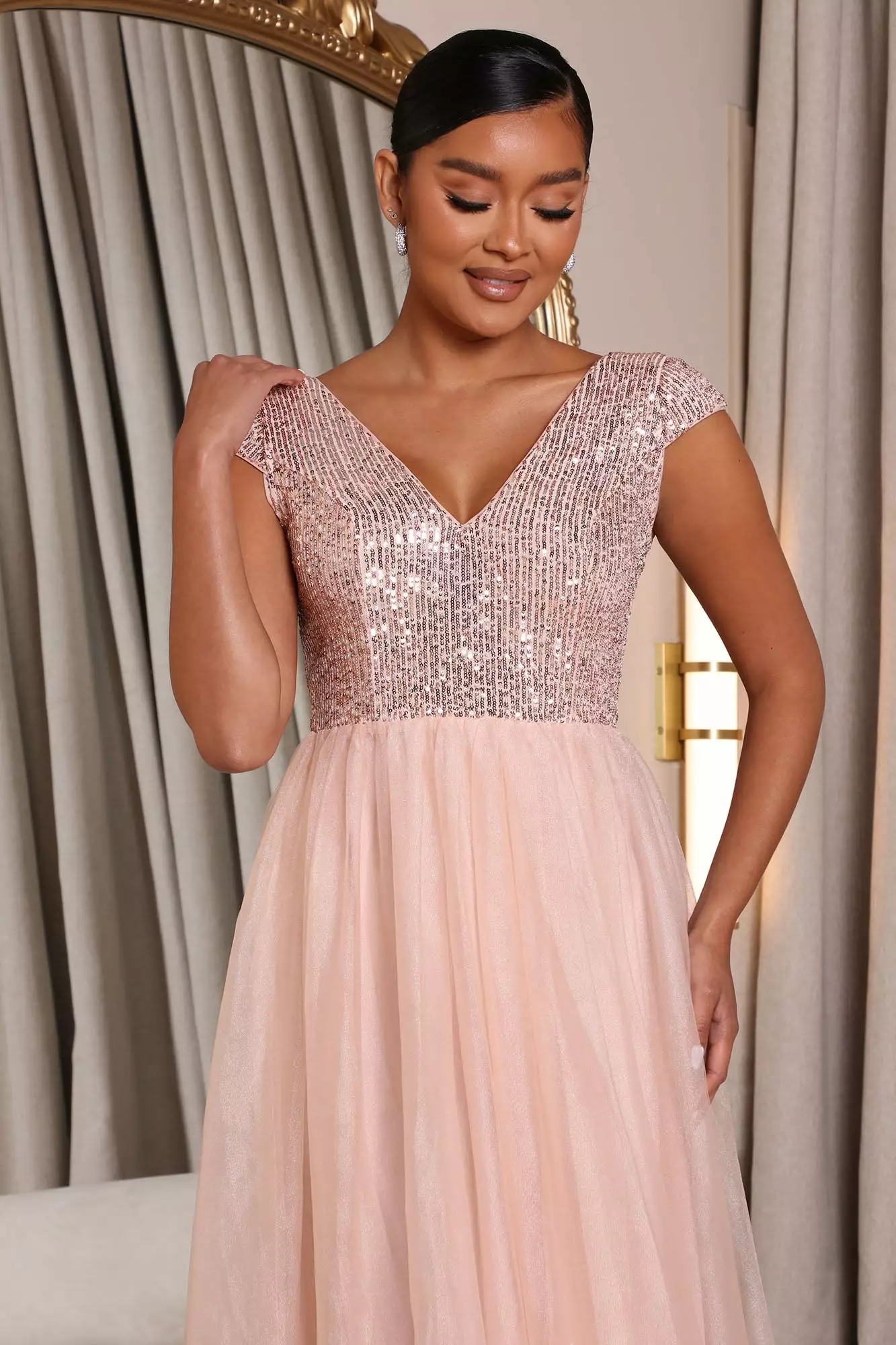 Fashion Nova Raise A Glass Maxi Dress - Blush 4 Fashion Nova Raise A Glass Maxi Dress - Blush - Image 2