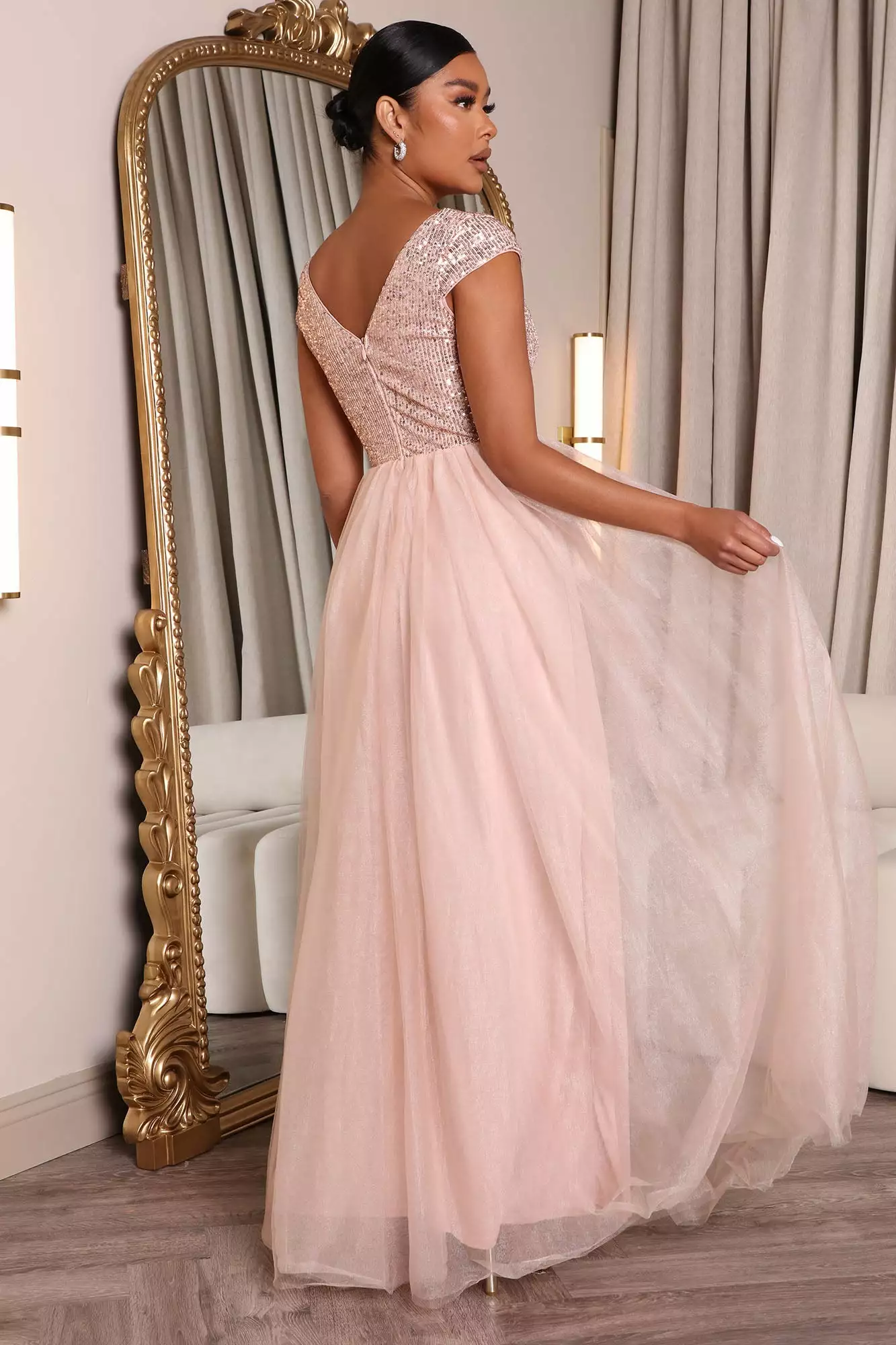 Fashion Nova Raise A Glass Maxi Dress - Blush 5 Fashion Nova Raise A Glass Maxi Dress - Blush - Image 3