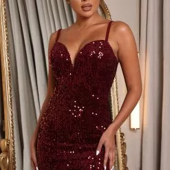 Fashion Nova Mary Sequin Maxi Gown - Burgundy 11 Fashion Nova Mary Sequin Maxi Gown - Burgundy -Fashion Nova Dresses Shop 06 28 22Studio1 CE KP 13 53 41 58 1716P3 Burgundy 2230 JB