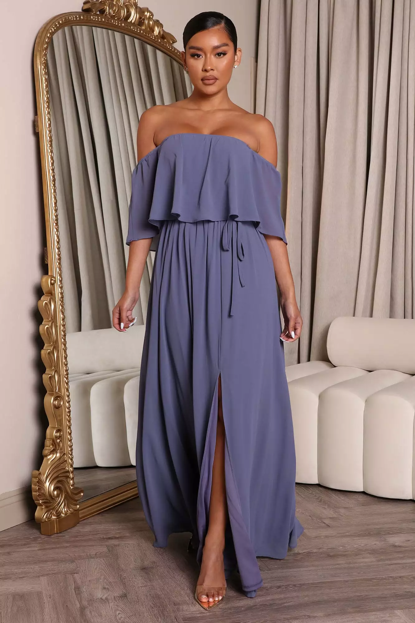 Fashion Nova Right By Your Side Maxi Dress - Slate Blue 3 Fashion Nova Right By Your Side Maxi Dress - Slate Blue