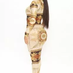 Fashion Nova Tina Mesh Maxi Dress - Nude/combo -Fashion Nova Dresses Shop 06 28 22Studio2 KJ SS 10 29 33 20 YK3859D Nudecombo 3051 SG