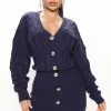 Fashion Nova You're Mine Sweater Mini Dress - Navy -Fashion Nova Dresses Shop 06 28 22Studio2 KJ SS 13 34 41 62 SK0663 Navy 3340 EH