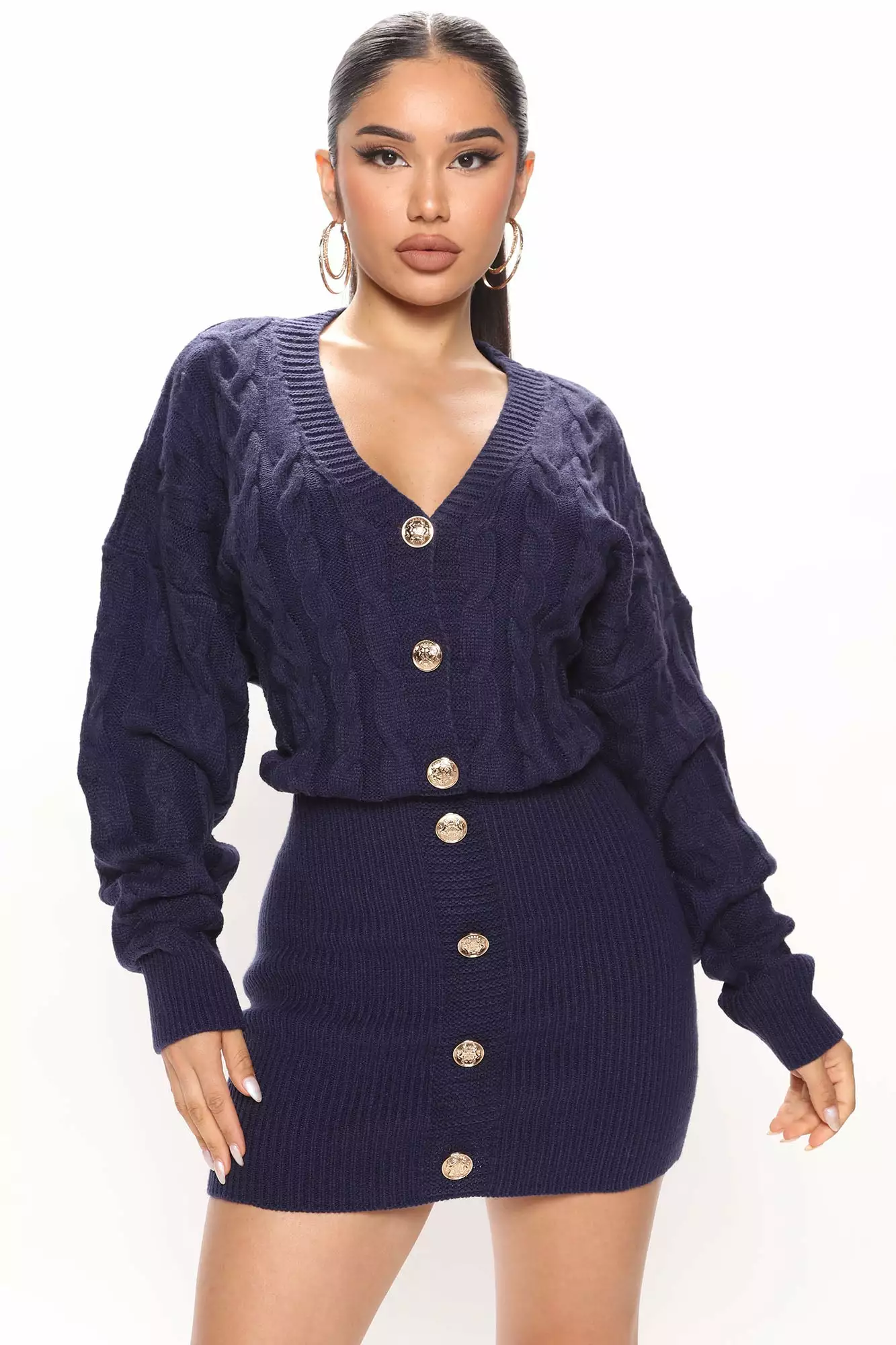 Fashion Nova You're Mine Sweater Mini Dress - Navy 3 Fashion Nova You're Mine Sweater Mini Dress - Navy