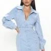 Fashion Nova Always Down Denim Mini Dress - Light Wash 1 Fashion Nova Always Down Denim Mini Dress - Light Wash -Fashion Nova Dresses Shop 06 29 22Studio2 RT RL 14 18 26 59 TW58154FN LightWash 3804 JB