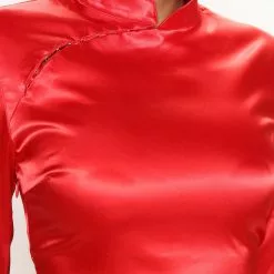 Fashion Nova Feeling Lucky Satin Mini Dress - Red -Fashion Nova Dresses Shop 06 29 22Studio3 MS Rene 13 46 59 26 74910E Red 2453 JB