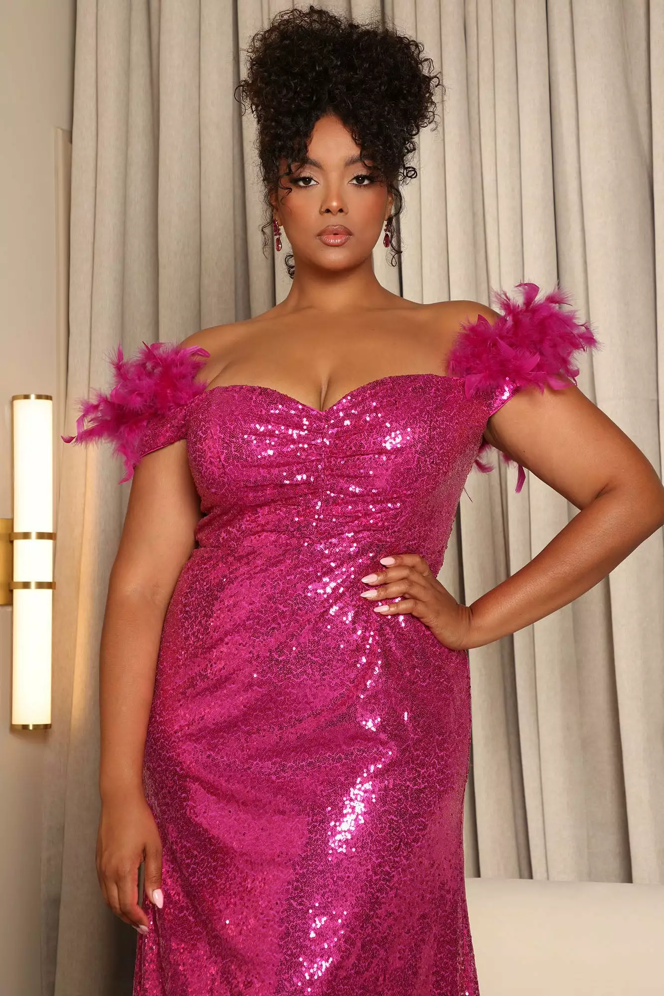 Fashion Nova Showstopper Beauty Sequin Maxi Dress - Magenta 7 Fashion Nova Showstopper Beauty Sequin Maxi Dress - Magenta - Image 5