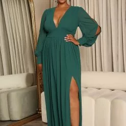 Fashion Nova Hold Up Maxi Dress - Hunter -Fashion Nova Dresses Shop 06 29 22Studio5 ME KP 11 34 12 23 DM2686 Hunter 2608 PLUS EH