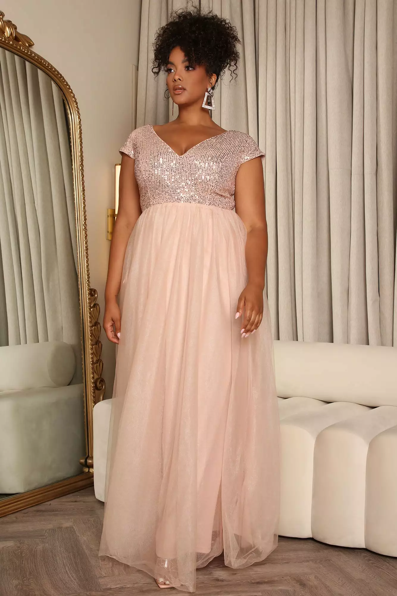 Fashion Nova Raise A Glass Maxi Dress - Blush 6 Fashion Nova Raise A Glass Maxi Dress - Blush - Image 4