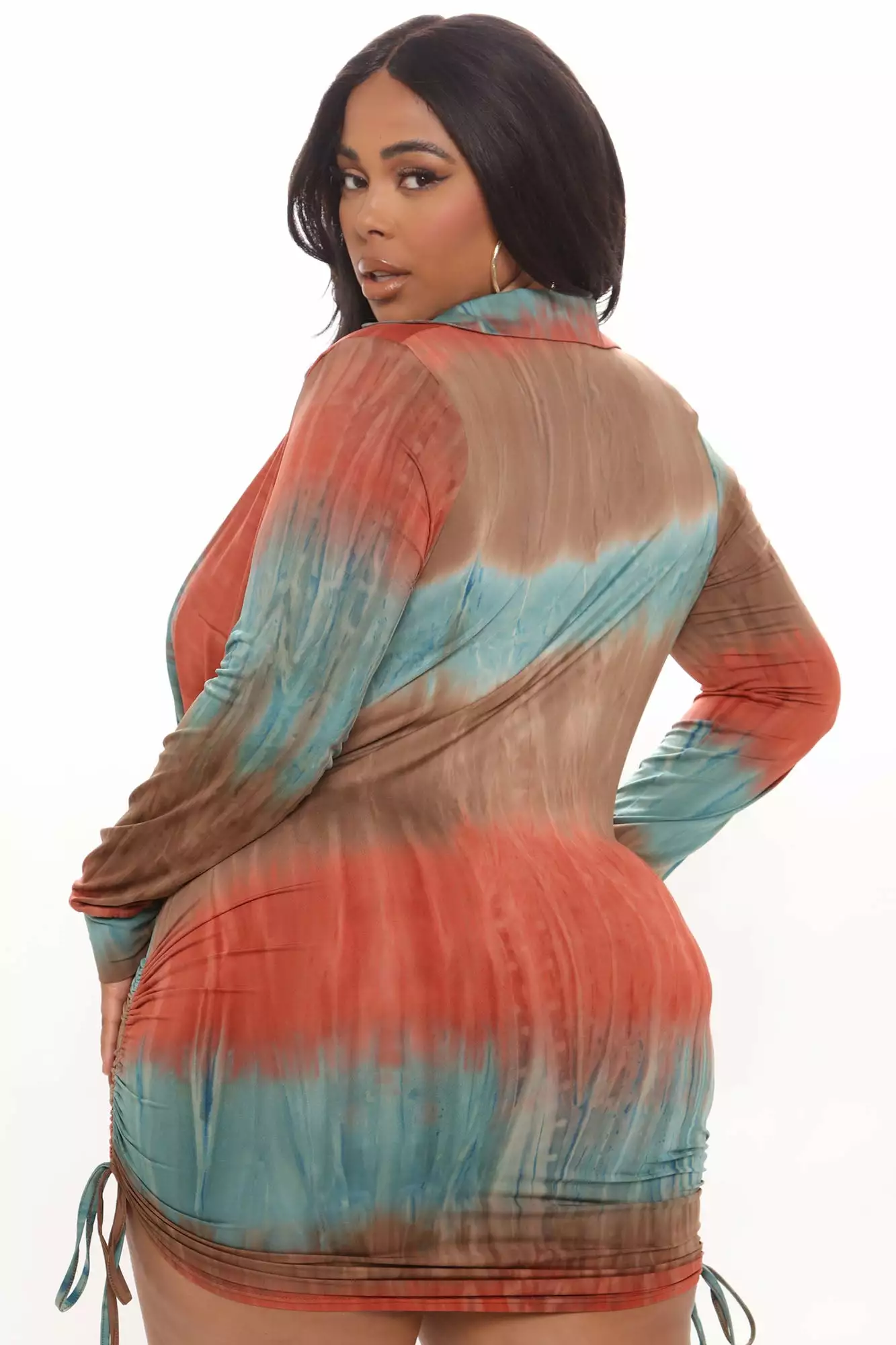 Fashion Nova Cowl You Later Mini Dress - Brown/combo 11 Fashion Nova Cowl You Later Mini Dress - Brown/combo - Image 9