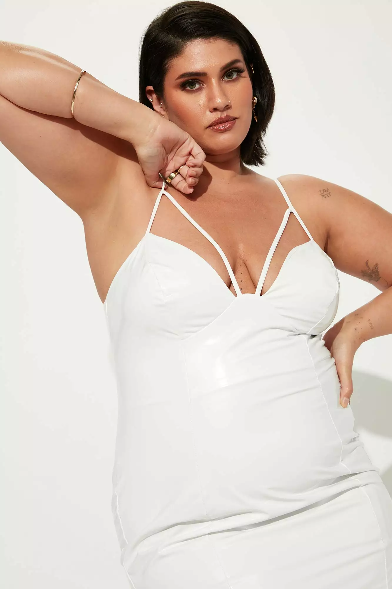 Fashion Nova She's A Baddie Latex Midi Dress - White 8 Fashion Nova She's A Baddie Latex Midi Dress - White - Image 6