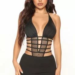 Fashion Nova Hit The Clubs Mini Dress - Black