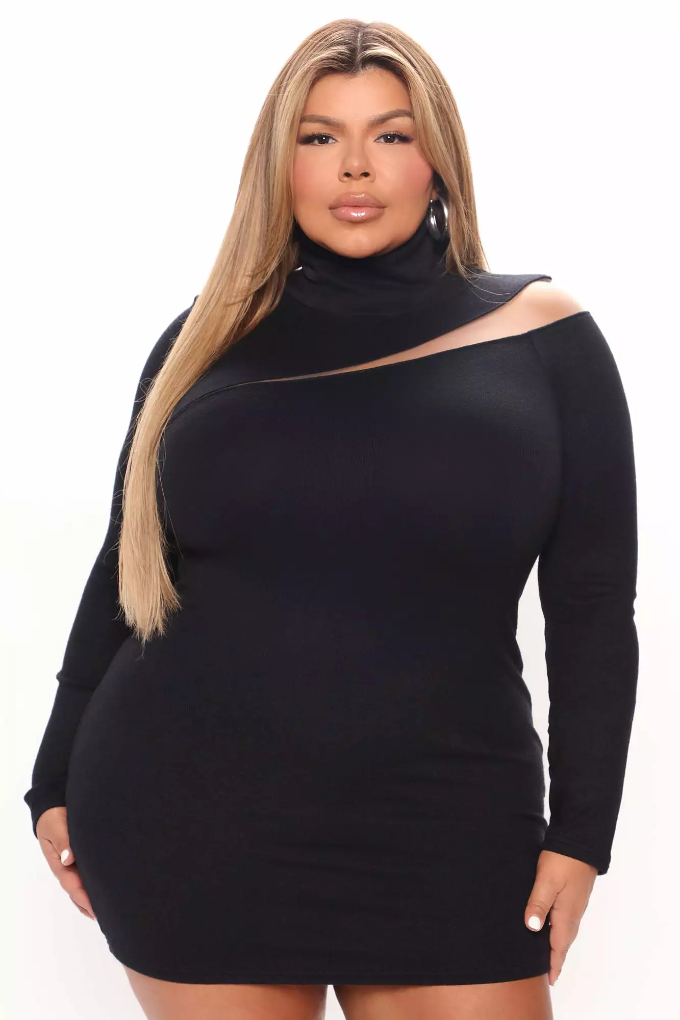 Fashion Nova Mesh Me Up Knit Mini Dress - Black 6 Fashion Nova Mesh Me Up Knit Mini Dress - Black - Image 4