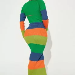 Fashion Nova Colorful World Sweater Maxi Dress Set - Green/combo -Fashion Nova Dresses Shop 07 06 22Studio1 ME MR 10 24 24 2 IST4866 Greencombo 7482 SG