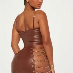 Fashion Nova A Wild Night PU Mini Dress - Brown -Fashion Nova Dresses Shop 07 06 22Studio1 ME MR 15 52 26 44 id51938 Brown 8388 SG