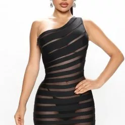 Fashion Nova Mesh Me Up Bandage Midi Dress - Black -Fashion Nova Dresses Shop 07 06 22Studio2 CE 09 51 39 12 SD384122FN Black 5431 EH