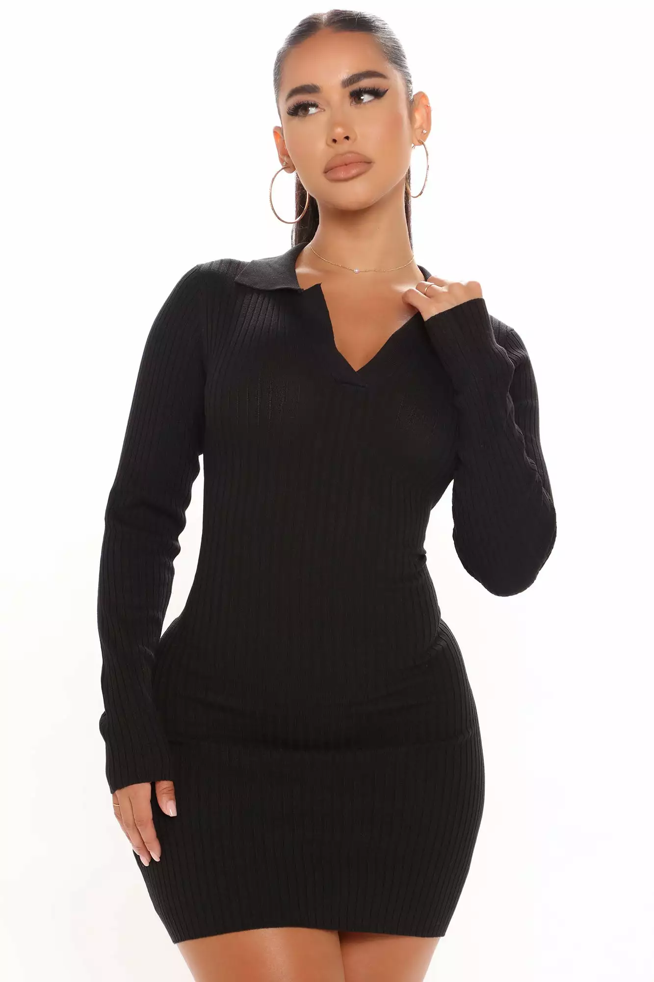 Fashion Nova City Girl Necessity Sweater Mini Dress - Black 3 Fashion Nova City Girl Necessity Sweater Mini Dress - Black