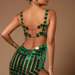 Fashion Nova Astrid Mirror Mini Dress - Green -Fashion Nova Dresses Shop 07 07 22Studio5 CE KP 13 34 03 32 22GWF0258 Green 3712 EH