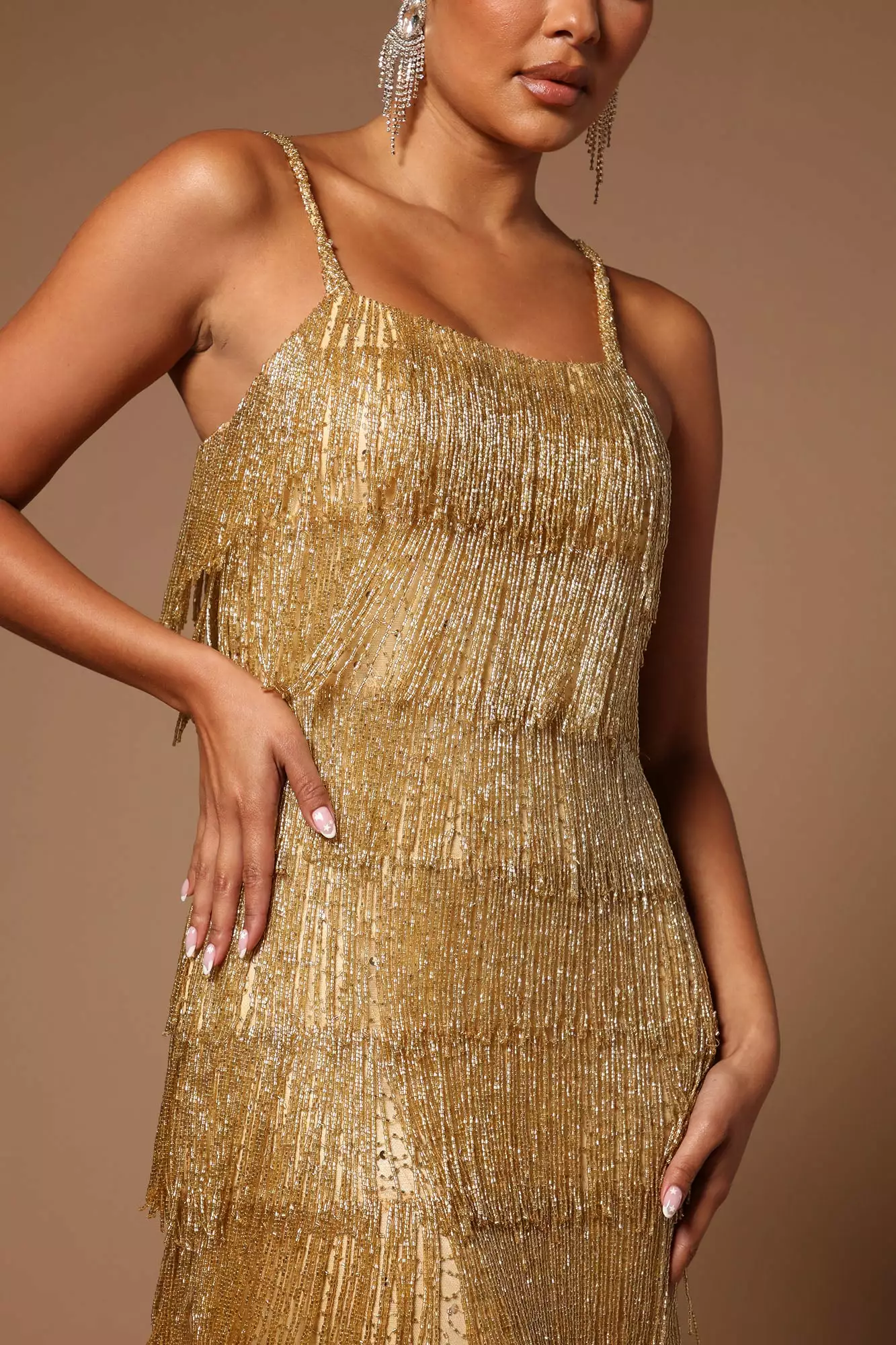 Fashion Nova Illiana Mini Dress - Gold 5 Fashion Nova Illiana Mini Dress - Gold - Image 3